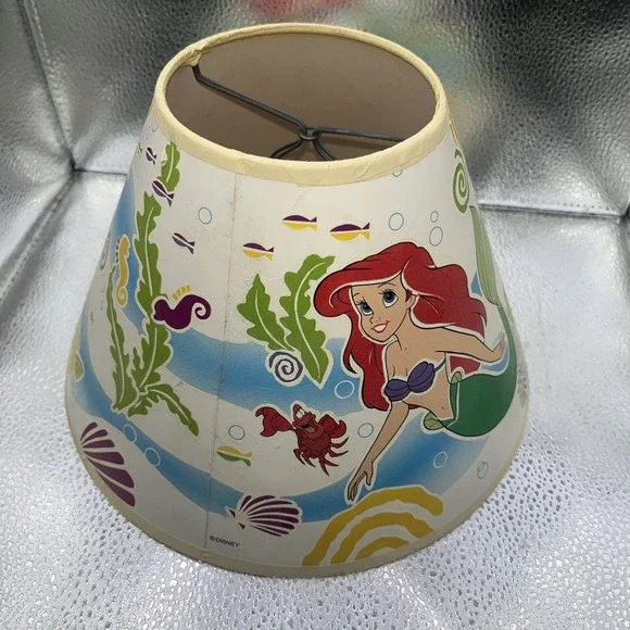 Little Mermaid Lamp With Glow in the Dark Shade, Violet Base - Rare Vintage - Picture 14 of 16